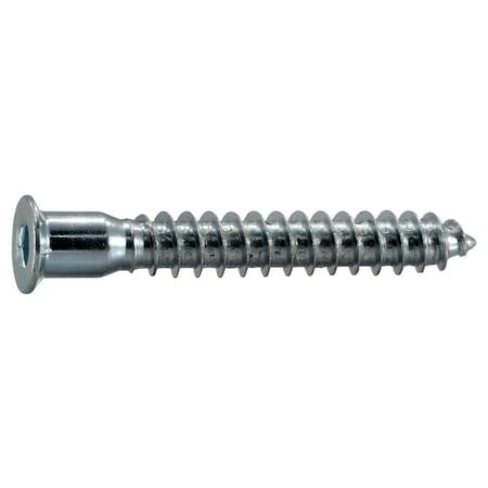 Midwest Fastener Wood Screw, M7, 50 mm, Zinc Plated Steel Flat Head Hex Drive, 10 PK 38548
